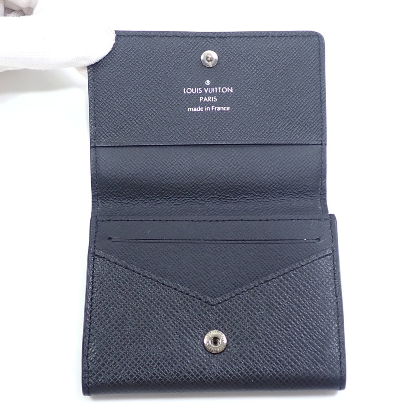 Louis Vuitton Bi-Fold Card Case Taiga Envelope Carte De Visite Nm