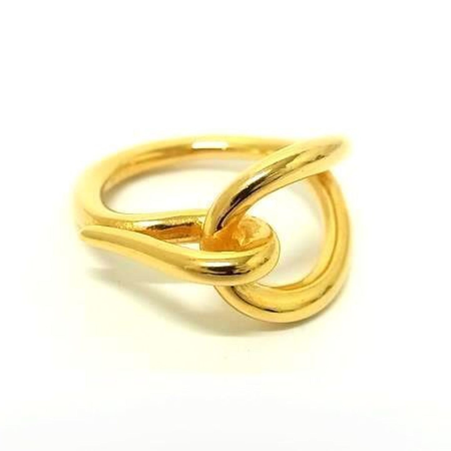 Hermes Jumbo Gold Metal Scarf Ring