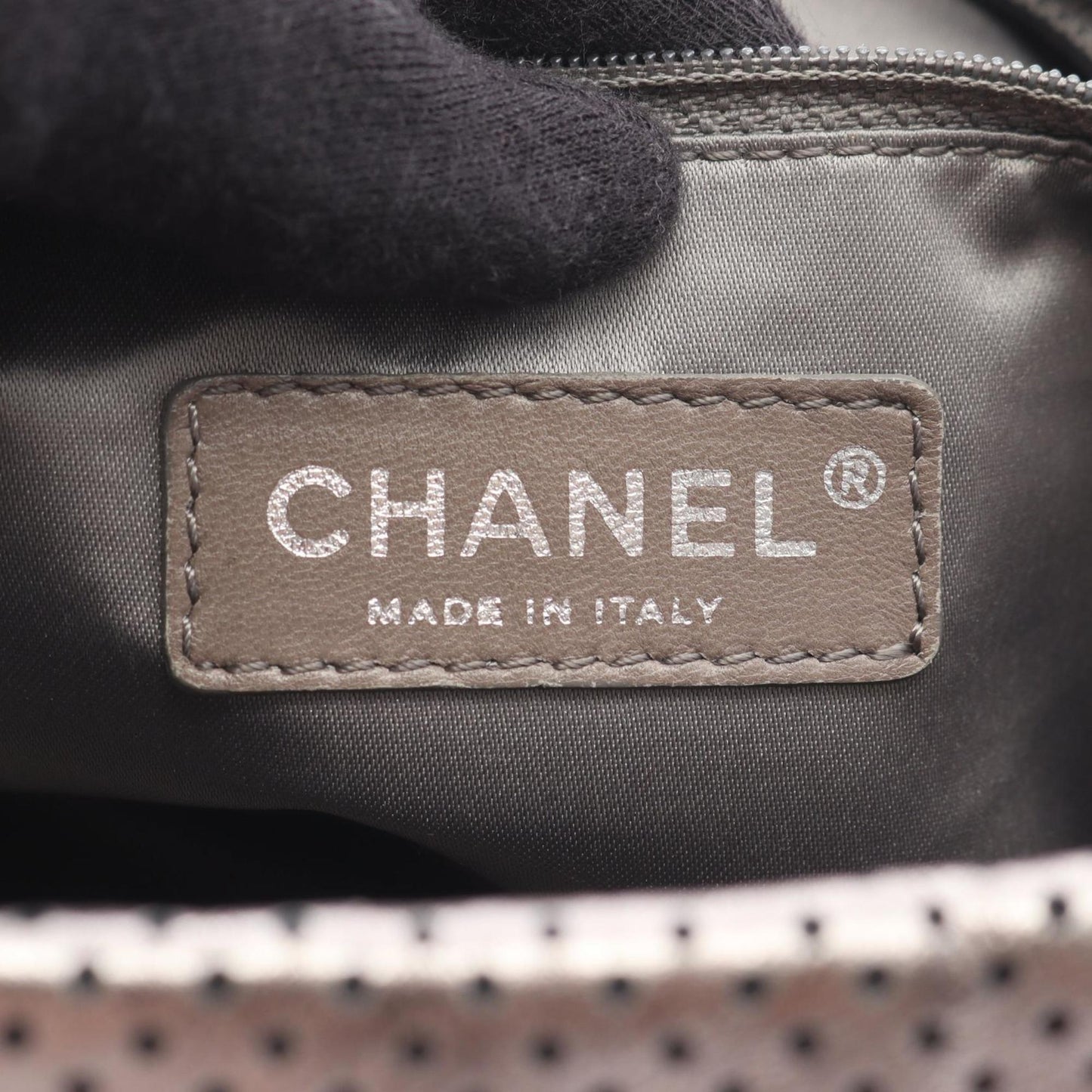 Chanel 2.55 Punched Leather Shoulder Bag