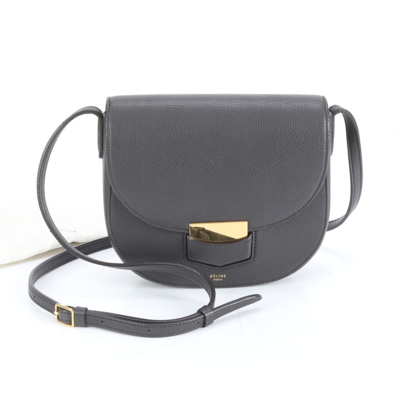 Celine Trotter Leather Shoulder Bag
