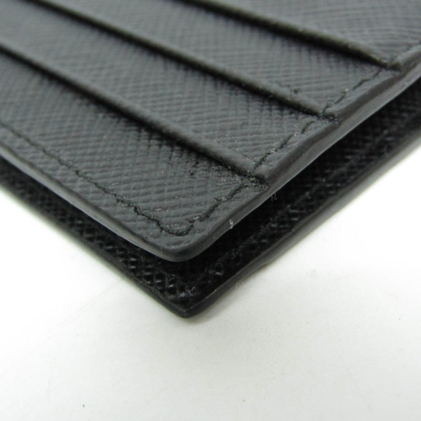 Prada Saffiano Leather Card Case Black