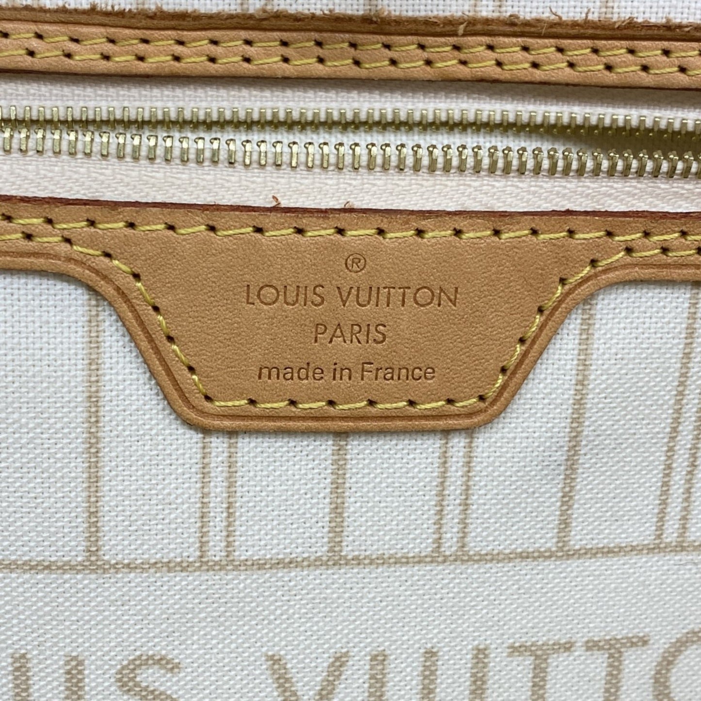 Louis Vuitton Damier Azur Neverfull Mm Tote Bag N41361 White