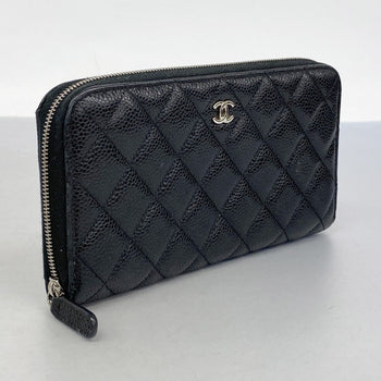 Chanel Matelasse Caviar Leather Long Wallet