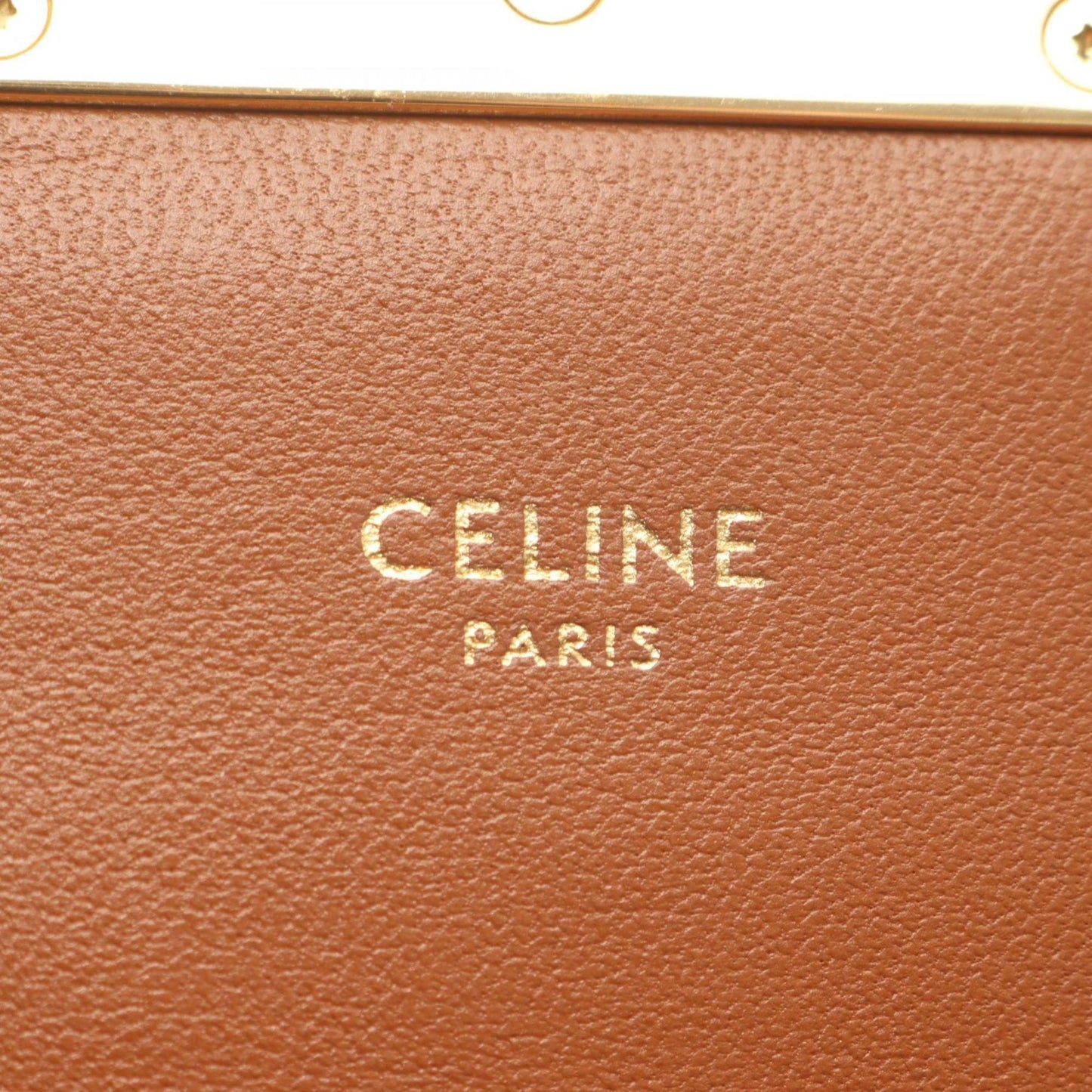 Celine Claude Triomphe Shoulder Bag In Coated Canvas And Leather