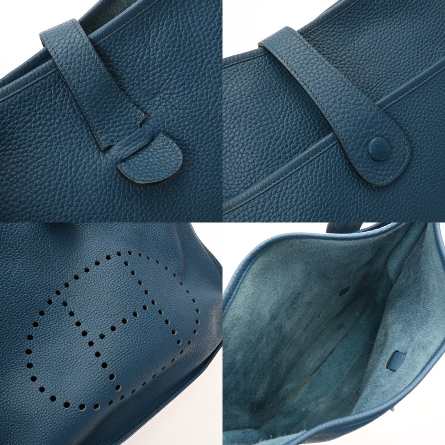 Hermes Evelyn 3 Tgm Blue P Stamp (Circa 2012)