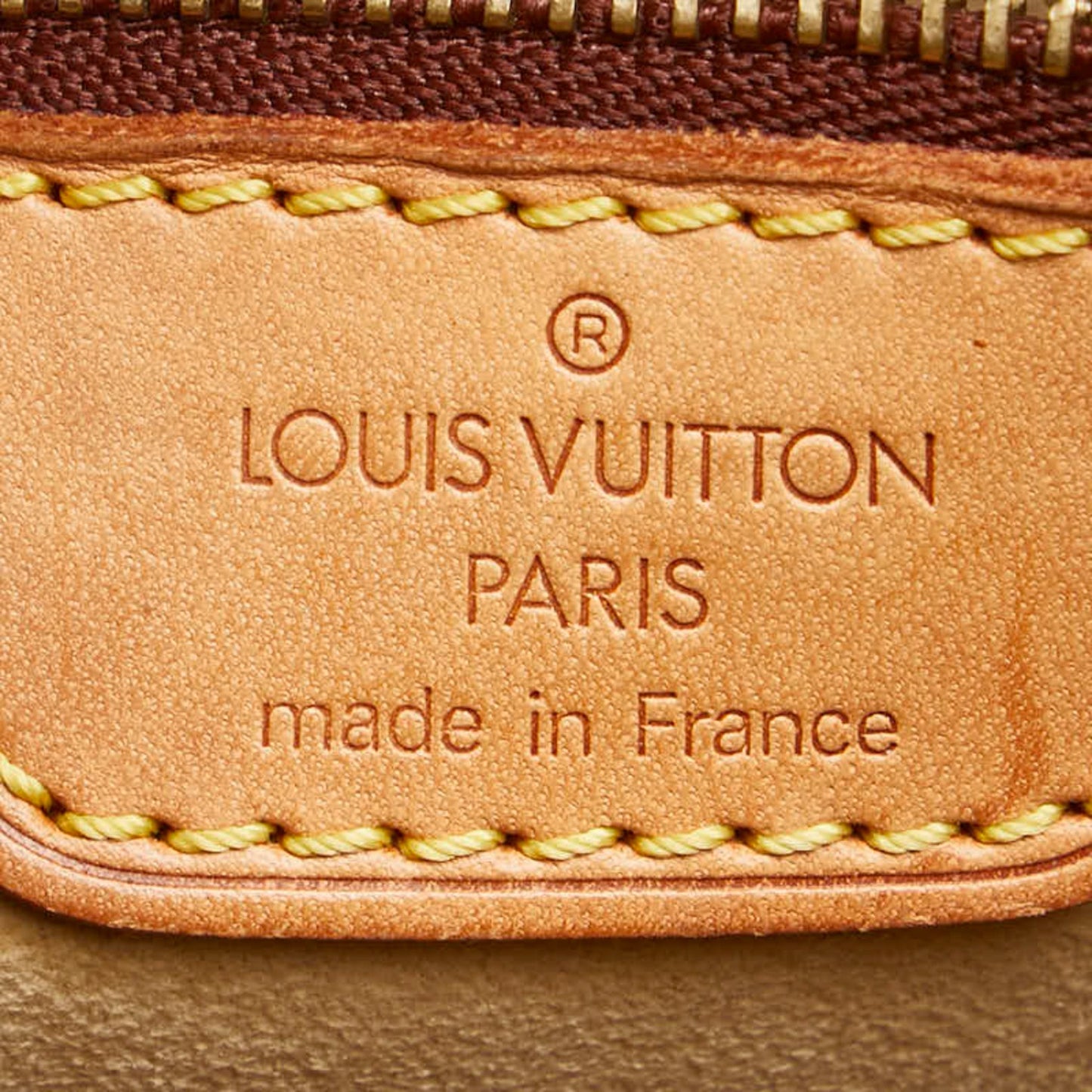 Louis Vuitton Monogram Looping Mm Bag Handbag M51146 Brown Pvc Leather