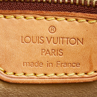Louis Vuitton Monogram Looping Mm Bag Handbag M51146 Brown Pvc Leather