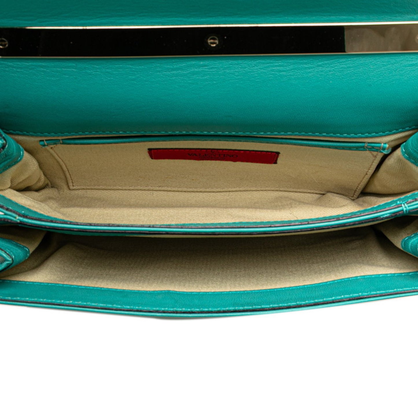 Valentino Rockstud Shoulder Bag In Green