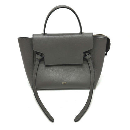 Celine 189153 Logo 2Way Shoulder Bag Hand Bag Gray