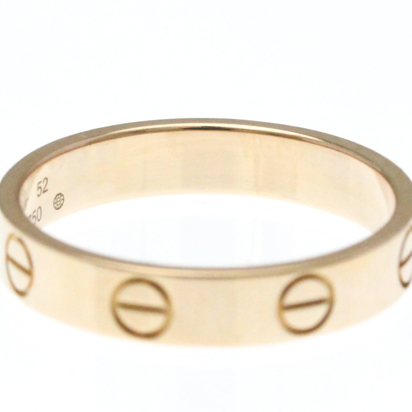 Cartier Mini Love Ring Pink Gold (18K) Fashion No Stone Band Ring Pink Gold