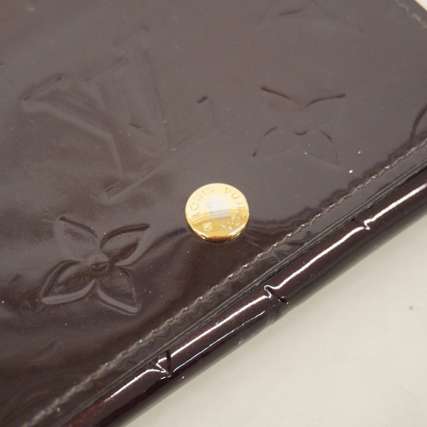 Louis Vuitton Vernis Envelope Carte De Visite Business Card Case M91409 Amaranth