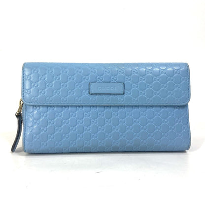 Gucci 449364 Micro Guccissima Round Zip Long Wallet Leather