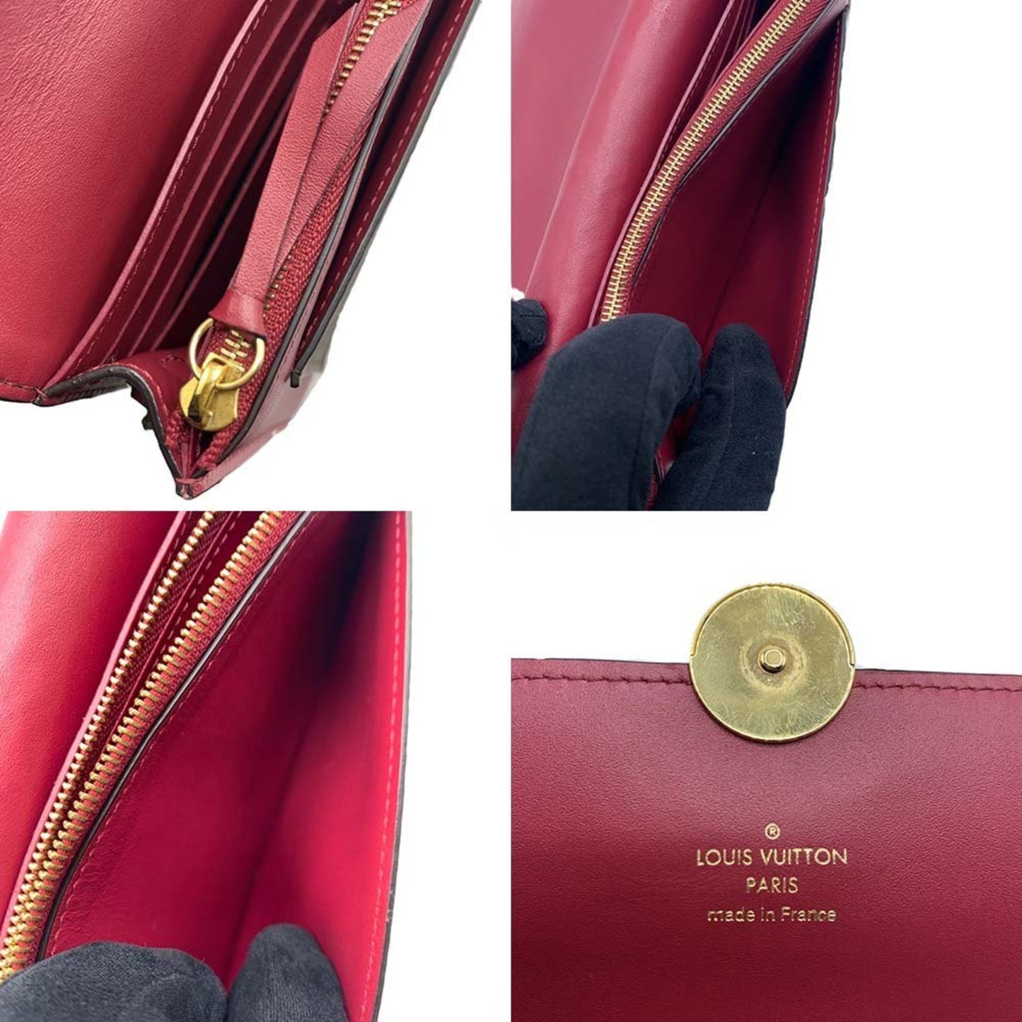 Louis Vuitton Chain Wallet Portefeuille Flor Shoulder Monogram Fuchsia Pochette Clutch Flower