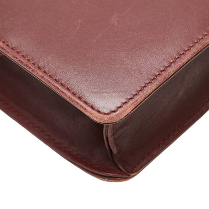 Cartier Must Line Crossbody Shoulder Bag Wine Red Bordeaux Leather