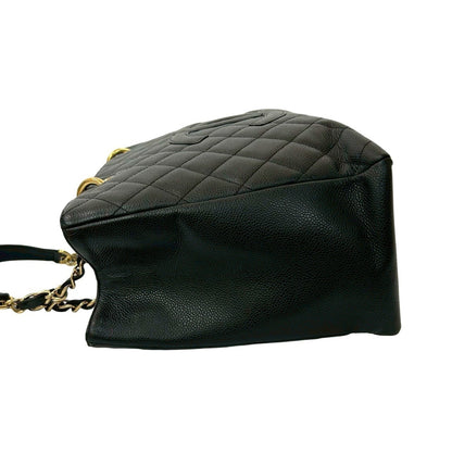 Chanel Matelasse Coco Mark Caviar Leather Chain Tote Bag