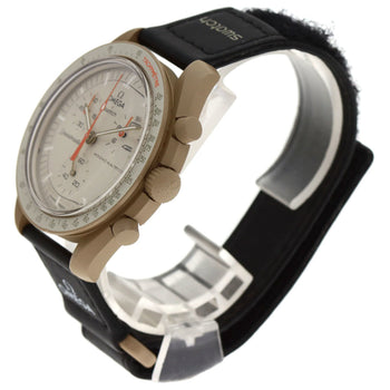 Omega X Swatch S033C100 Mission To Jupiter Speedmaster Collaboration Watch Ceramic Nylon