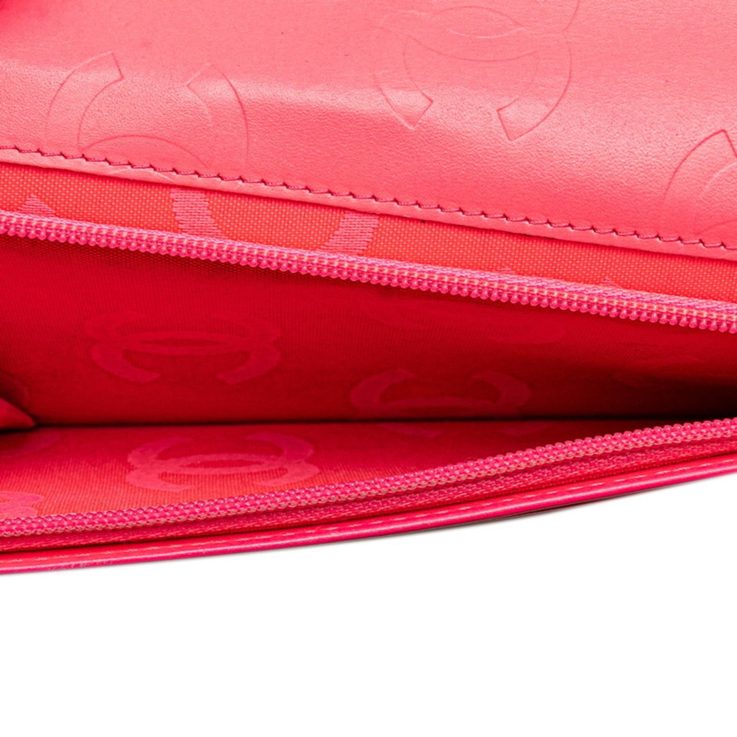 Chanel Cambon Line Coco Mark Long Wallet In Black Lambskin