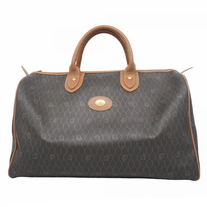Christian Dior Boston Bag Honeycomb Gray Brown
