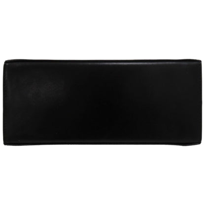 Salvatore Ferragamo Gancini Leather Handbag In Black With Gold Hardware