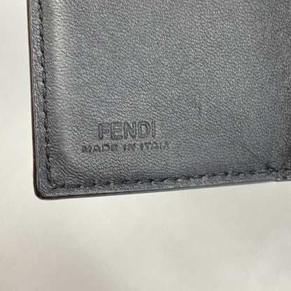 Fendi Tri-Fold Wallet In Black Leather