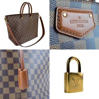 Louis Vuitton Damier Belmont Handbag Shoulder Bag In Brown And Gold