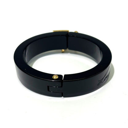 Louis Vuitton Lockme Bangle Bracelet Black Gold Plastic M66761 Louis Vuitton