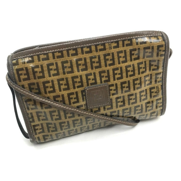 Fendi Crossbody Bag Pochette One Shoulder Shoulder Bag Brown Brown