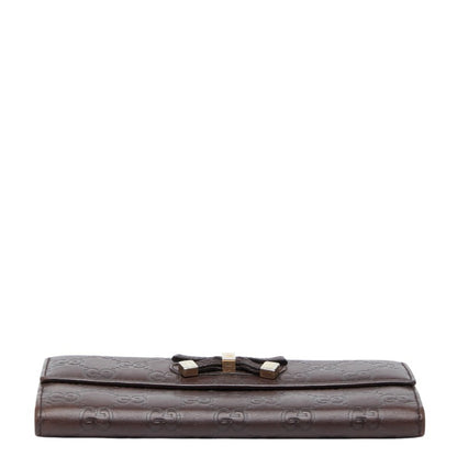 Gucci Guccissima Princess Long Wallet 167464 Brown Leather