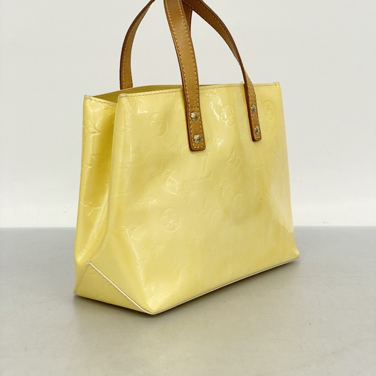 Louis Vuitton Vernis Reed Pm Handbag M91336 Pearl