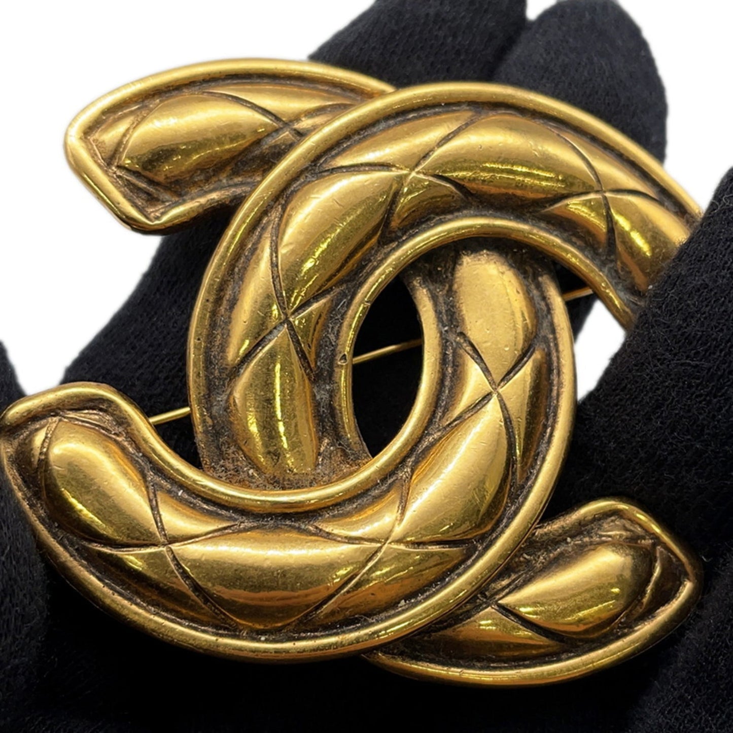 Chanel Brooch Coco Mark Matelasse