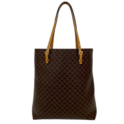 Celine Vintage Macadam Blason Leather Tote Bag/Semi-Shoulder Bag