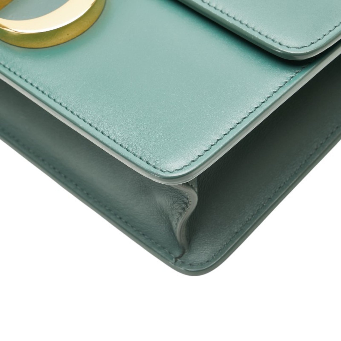 Christian Dior Dior 30 Montaigne Shoulder Bag In Green Calfskin Leather