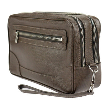 Louis Vuitton Louis Vuitton Pavel Second Bag M31148 Taiga Grizzly Silver Hardware Wristlet Clutch