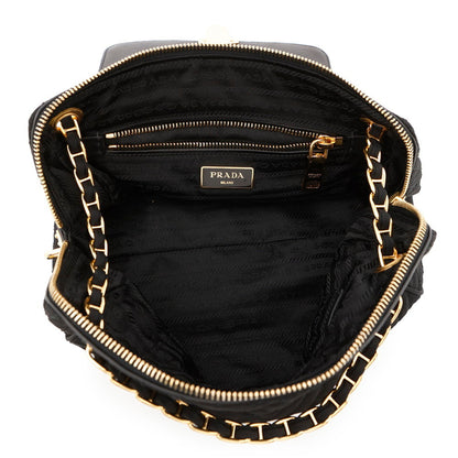 Prada Chain Shoulder Bag Quilted Nylon Br4965 Prada Black