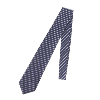 Chanel Coco Mark Regimental Stripe Silk Tie