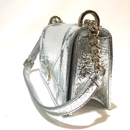 Christian Dior Small Flap Bag Bag Chain Shoulder Shoulder Bag Silver Goldhardware