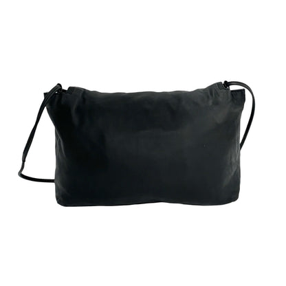 Loewe Vintage Anagram Logo Nappa Leather Shoulder Bag/Pochette/Sacoche In Black 11479