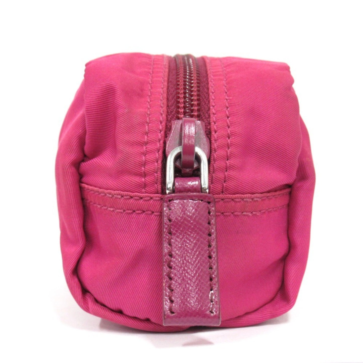 Prada Prada Nylon Pouch Bag With Triangle Logo And Triangular Plate