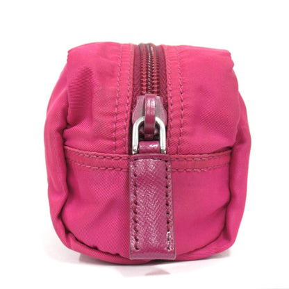 Prada Prada Nylon Pouch Bag With Triangle Logo And Triangular Plate