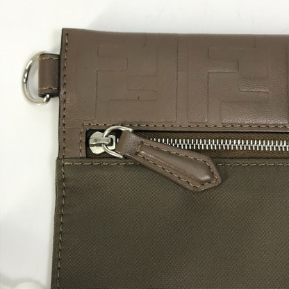 Fendi 7N0108 Zucca Clutch Bag Pouch Nylon/Leather