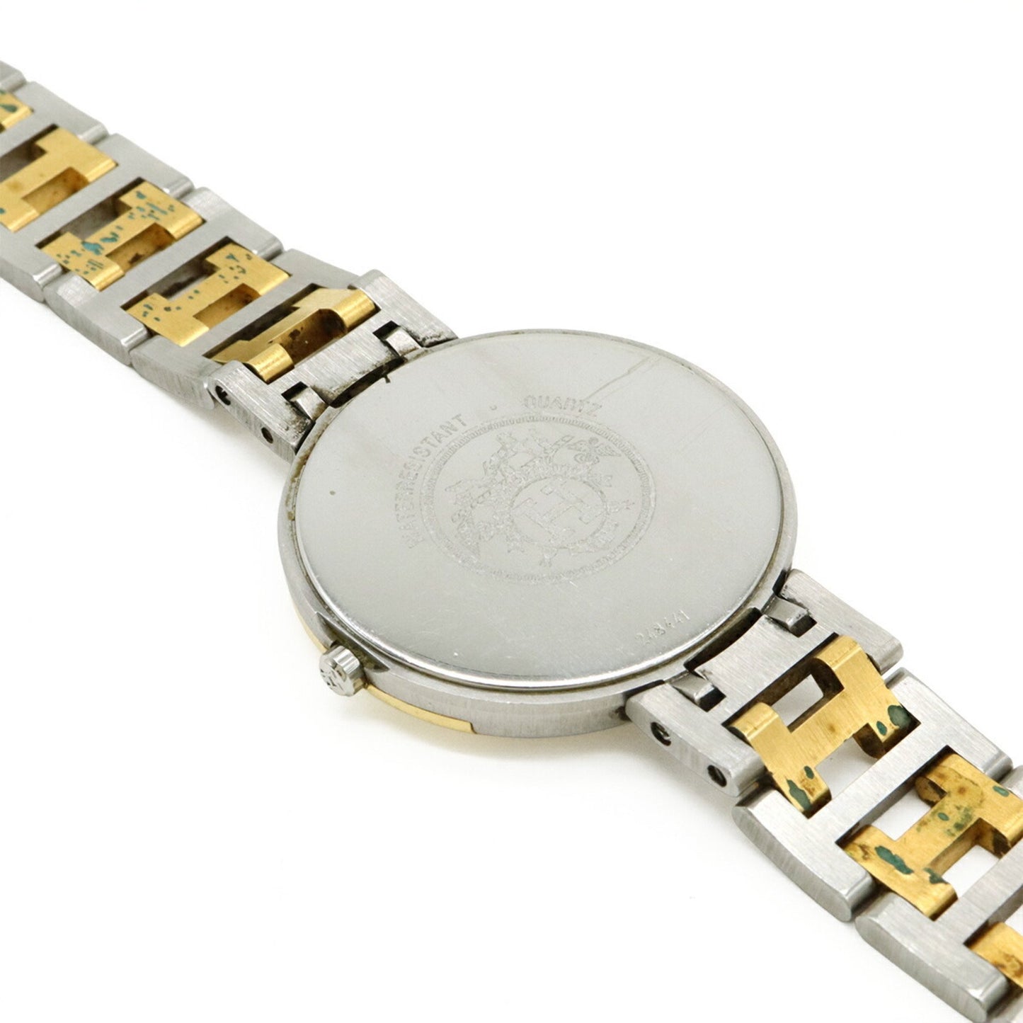 Hermes Windsor Date Ivory Dial Two-Tone Gp Stainless Steel