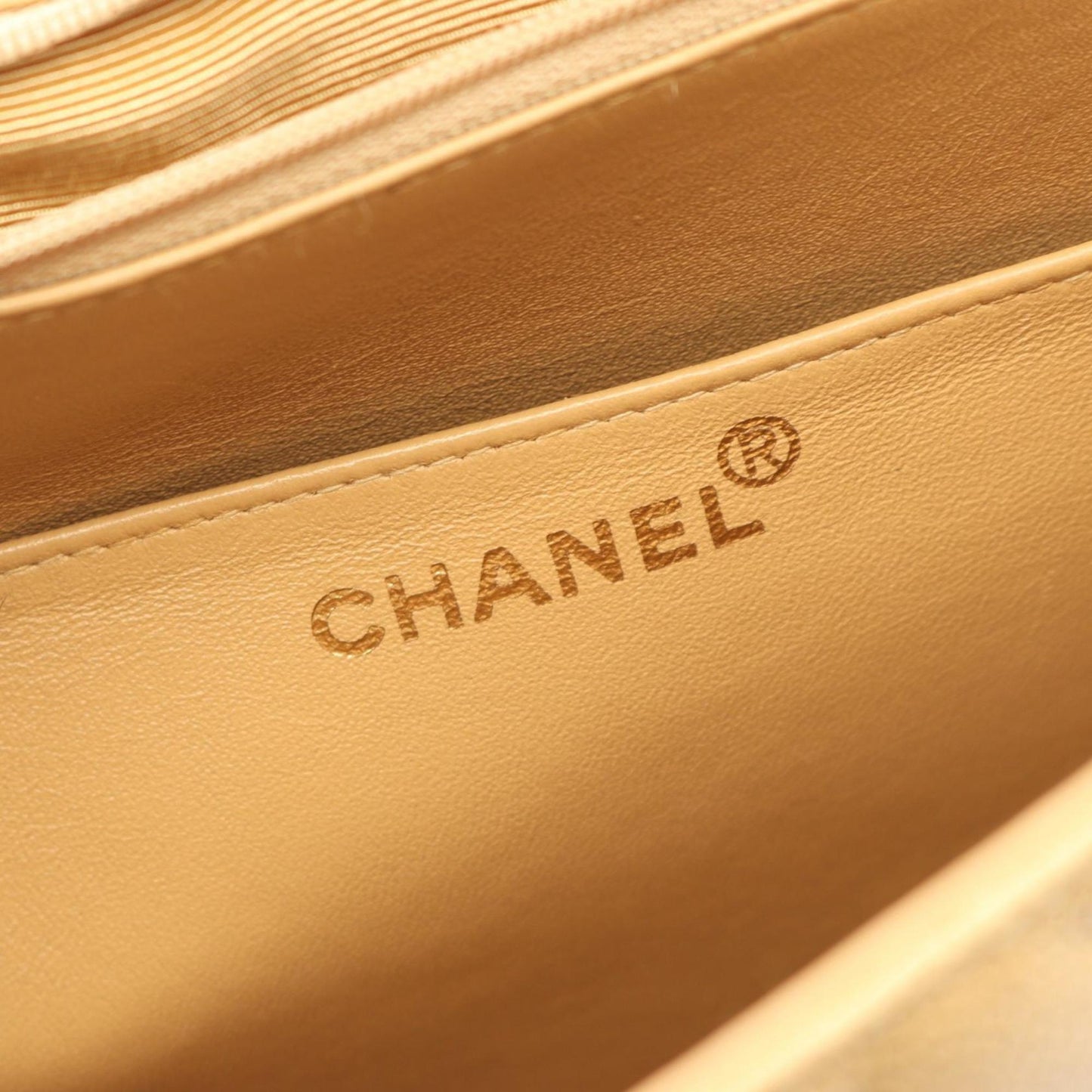 Chanel Matelasse Briefcase Bag In Calfskin Leather (Beige)