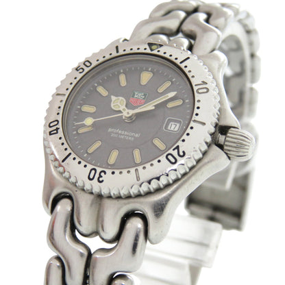 Tag Heuer Cell Date Wg1313-2 Stainless Steel Gray Quartz Watch 0667Tag Heuer