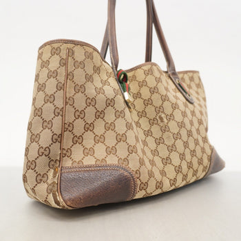 Gucci Gg Canvas Sherry Line Princess Tote Bag 163805 Brown Champagne