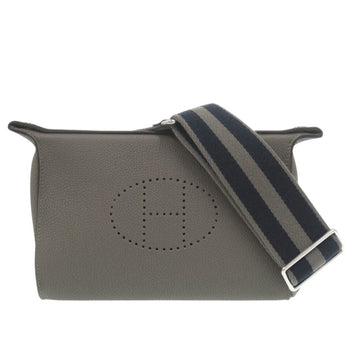 Herms Vide Poche Togo Grimayer W Stamp (Made In 2024) Gray Shoulder Bag 1214 Hermes