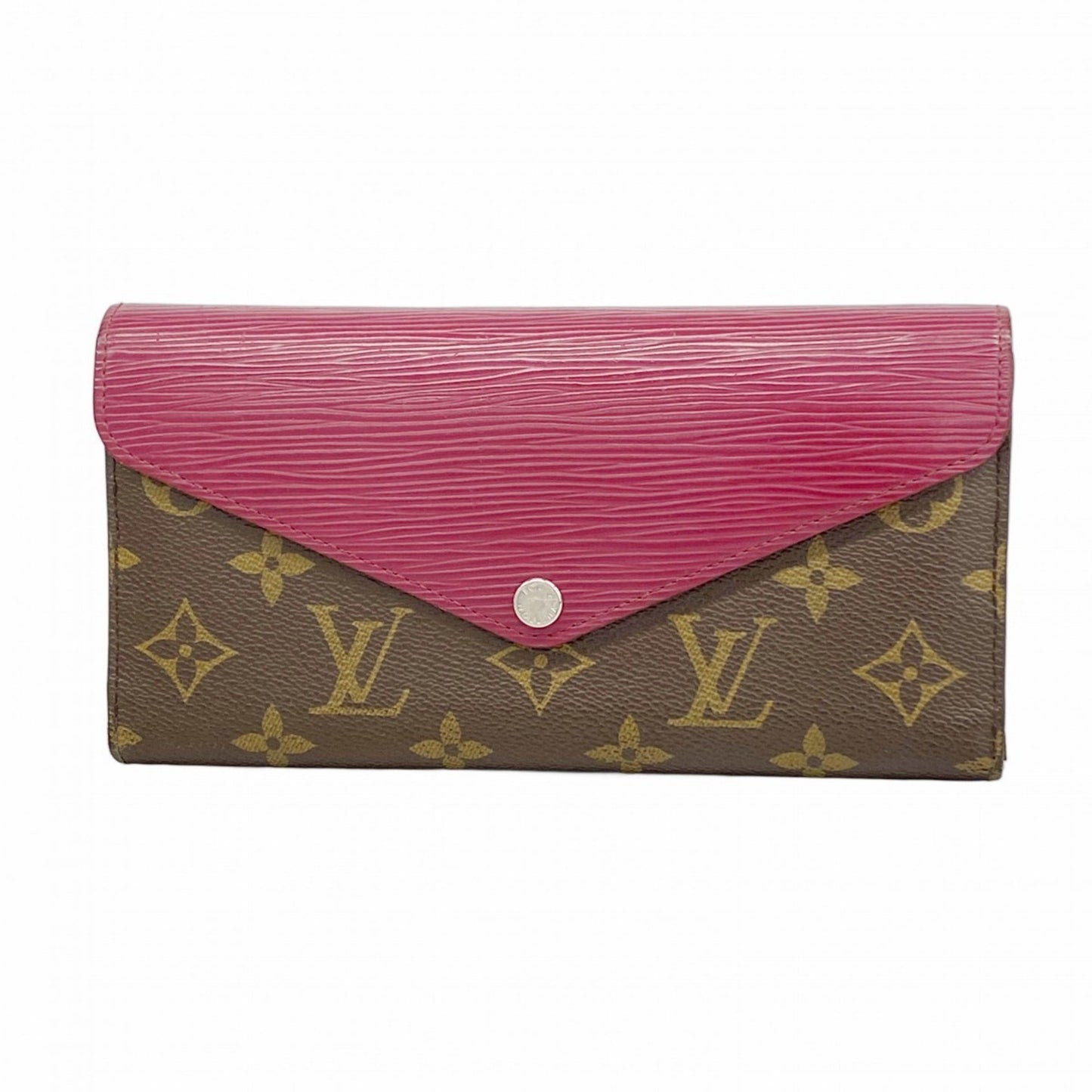 Louis Vuitton Tri-Fold Long Wallet Monogram Epi Portefeuille Marie Roulon M60498 Fuchsia