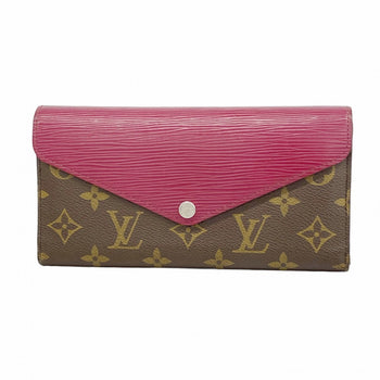 Louis Vuitton Tri-Fold Long Wallet Monogram Epi Portefeuille Marie Roulon M60498 Fuchsia
