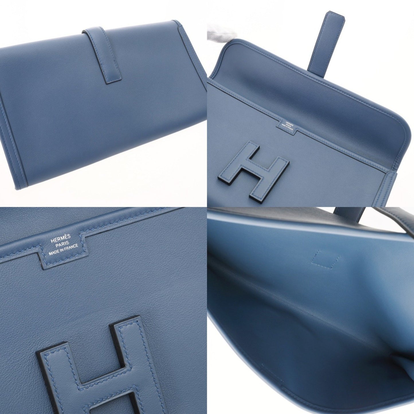 Hermes Jige Elan 29 Blue Agate A Stamp (Around 2017)