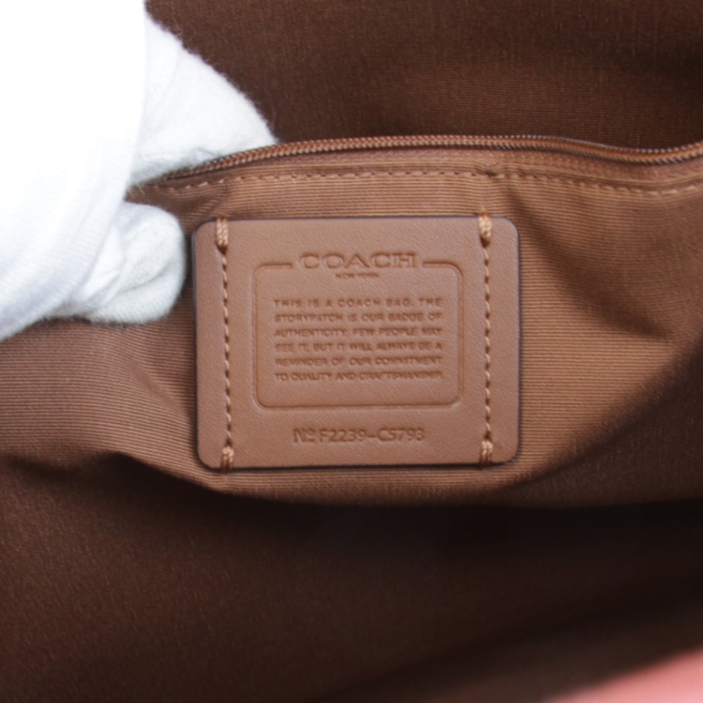 Coach Dempsey Tote F2239-C5793 Bag Signature 2-Way Brown Canvas
