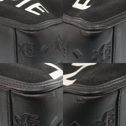 Mcm Phenomenon+Mcm Canvas/Leather Black Tote Bag 0382Mcm